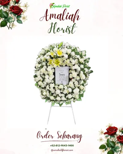 Krans Bunga Duka Cita di Kandang Limun
